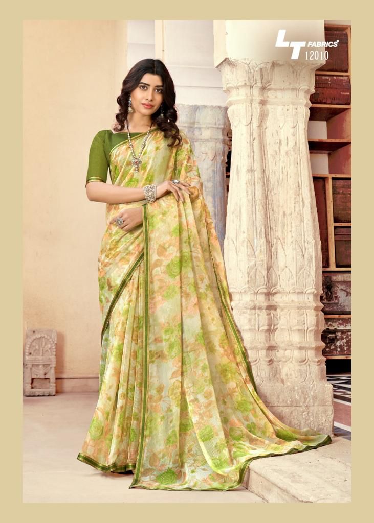 lt fashion innayat chiffon exclusive print saree catalog