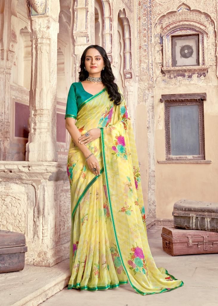 lt fashion innayat chiffon exclusive print saree catalog