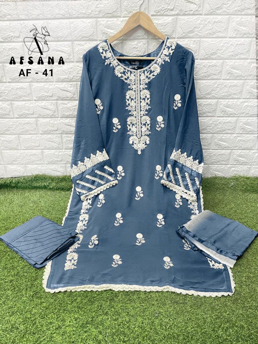 afsana AF D NO 41 georgette attrective look top bottom with dupatta catalog