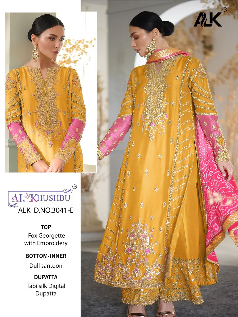 al khushbu AL KHUSHBU 3041 E Salwar Kameez Georgette Singles