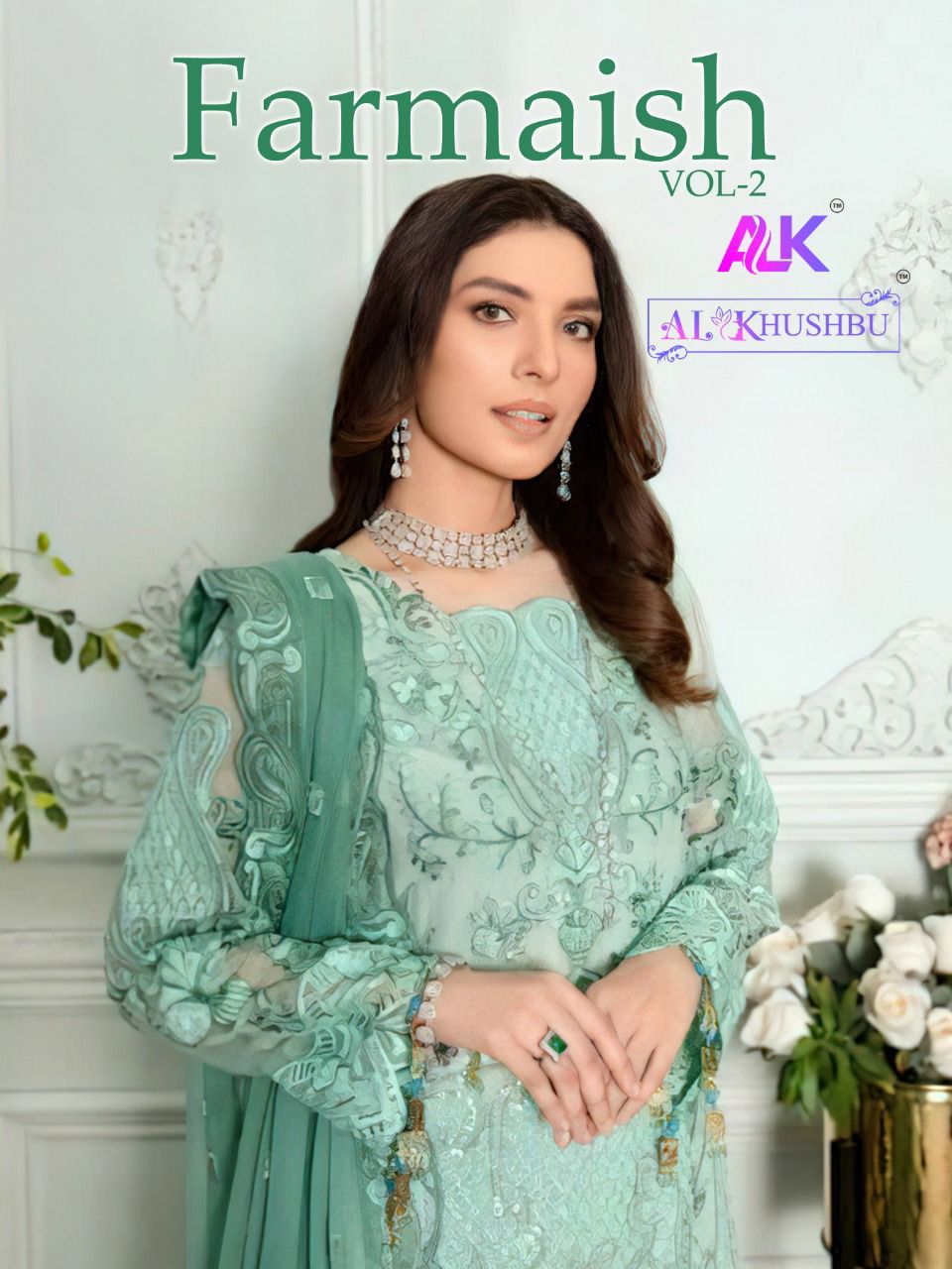 al khushbu farmaish vol 2 DNO 2097 2098 2099 georgette exclusive look salwar suit catalog