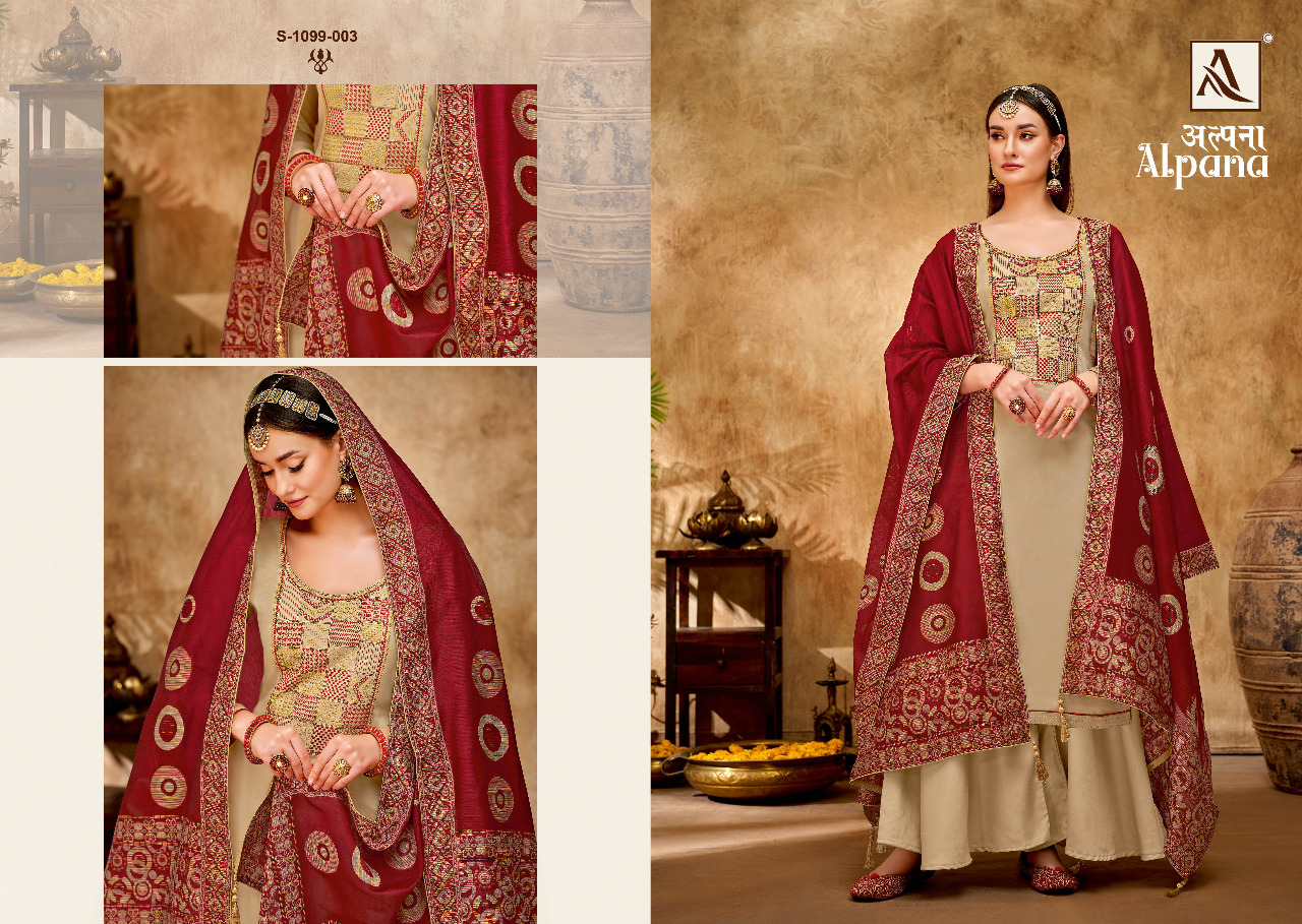 alok suit alpana Pure Zam Dyed gorgeous look salwar suit catalog