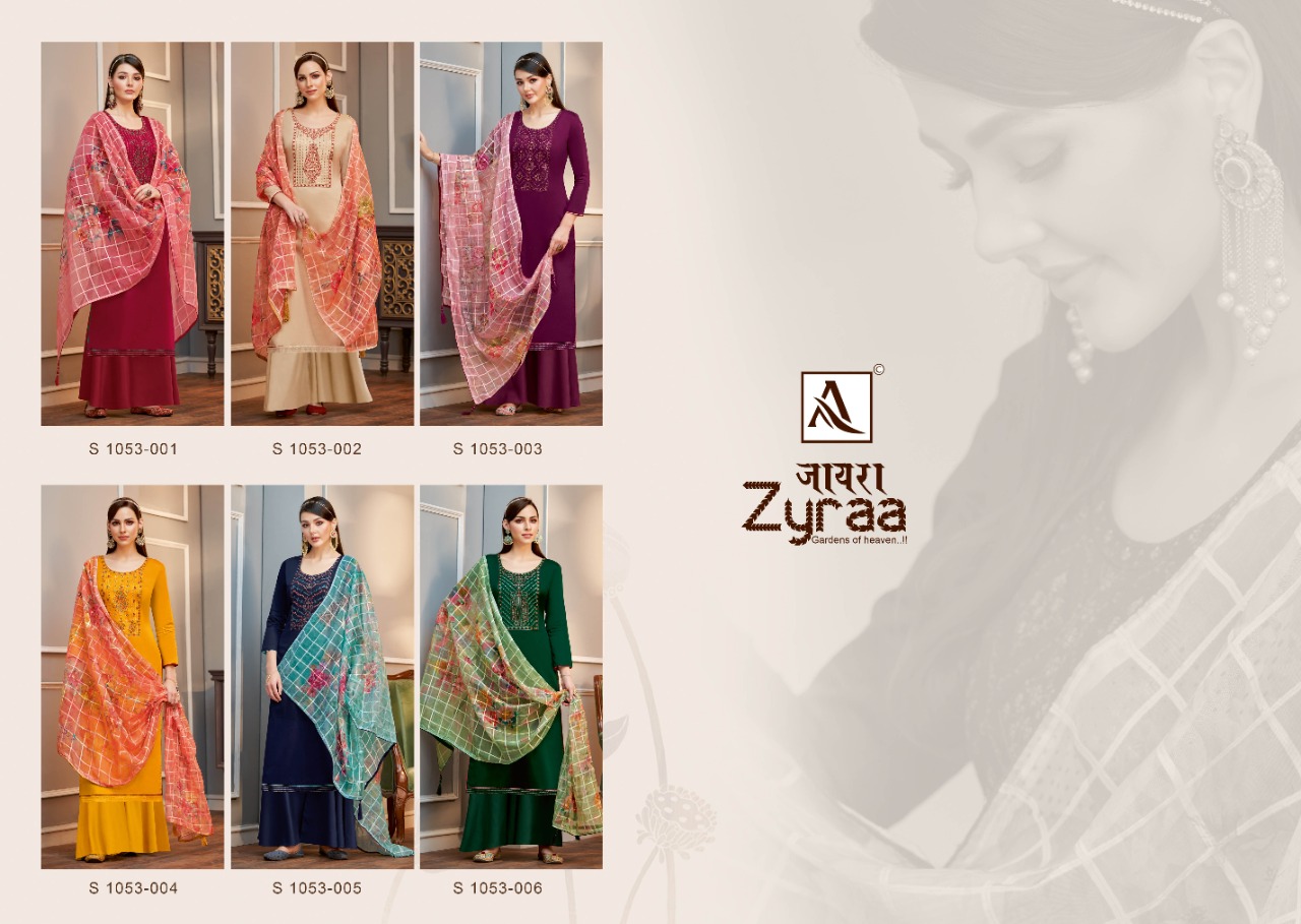 alok suit zyraa zam catchy look salwar suit catalog