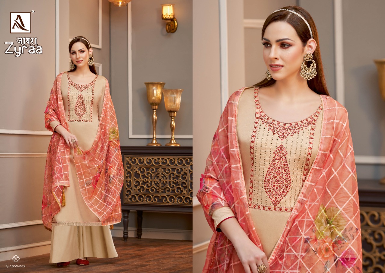 alok suit zyraa zam catchy look salwar suit catalog