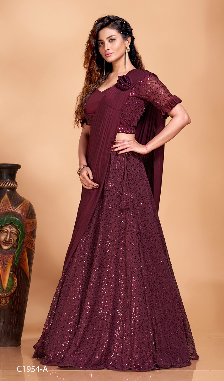 amoha trendz d no c 1954 Imported lycra gorgeous look lehnga catalog