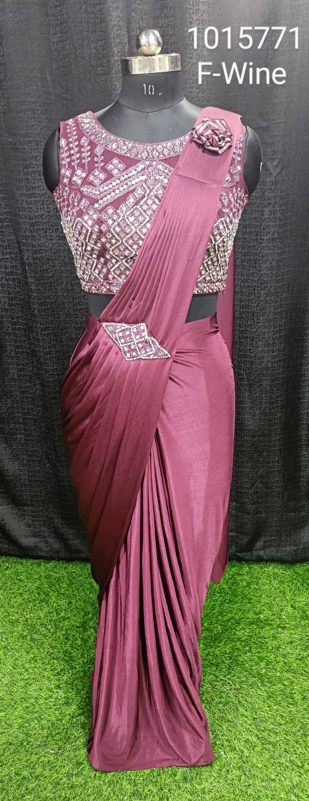 amoha trendz design no 1015771 lycra new and modern style saree catalog