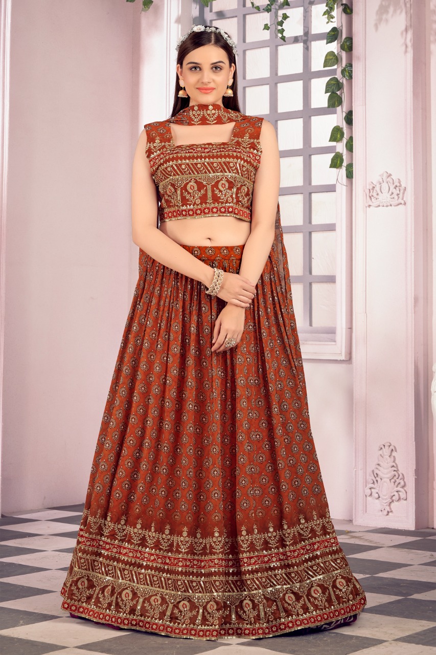 amoha trendz design no c 1929 georgette festive look lehenga catalog