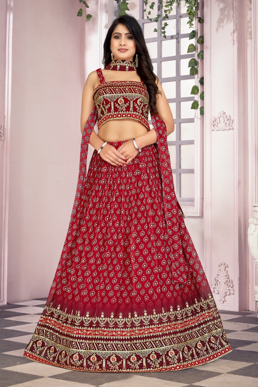 amoha trendz design no c 1929 georgette festive look lehenga catalog