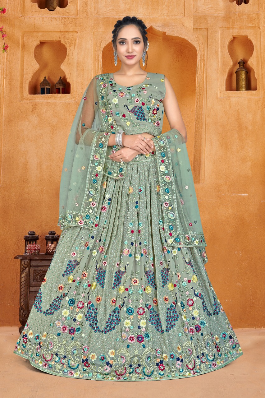 amoha trendz design no c 1939 georgette party look lehenga catalog