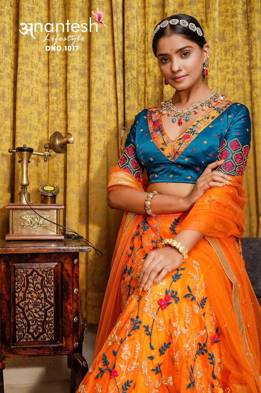 anantesh flairy Beats vol 3 Series 1015 TO 1018 net with silk innovative look lehngha catalog