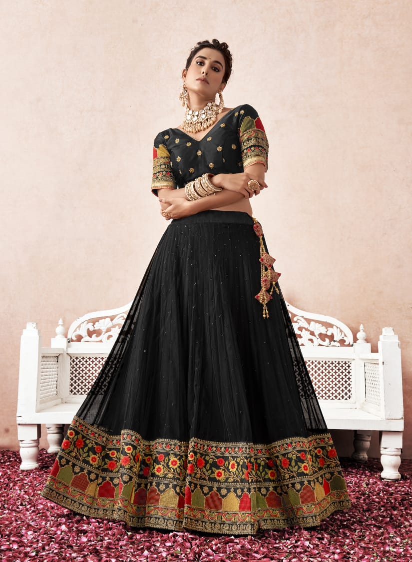 anantesh lifestyle 1005 black hit design restock net innovative look lehngha catalog