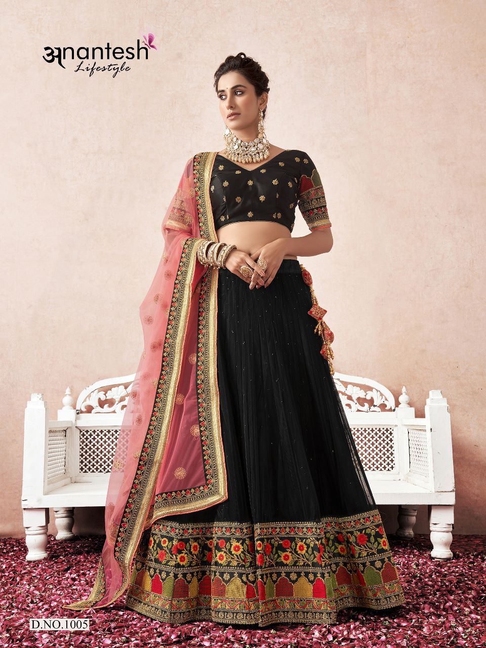 anantesh lifestyle 1005 black hit design restock net innovative look lehngha catalog