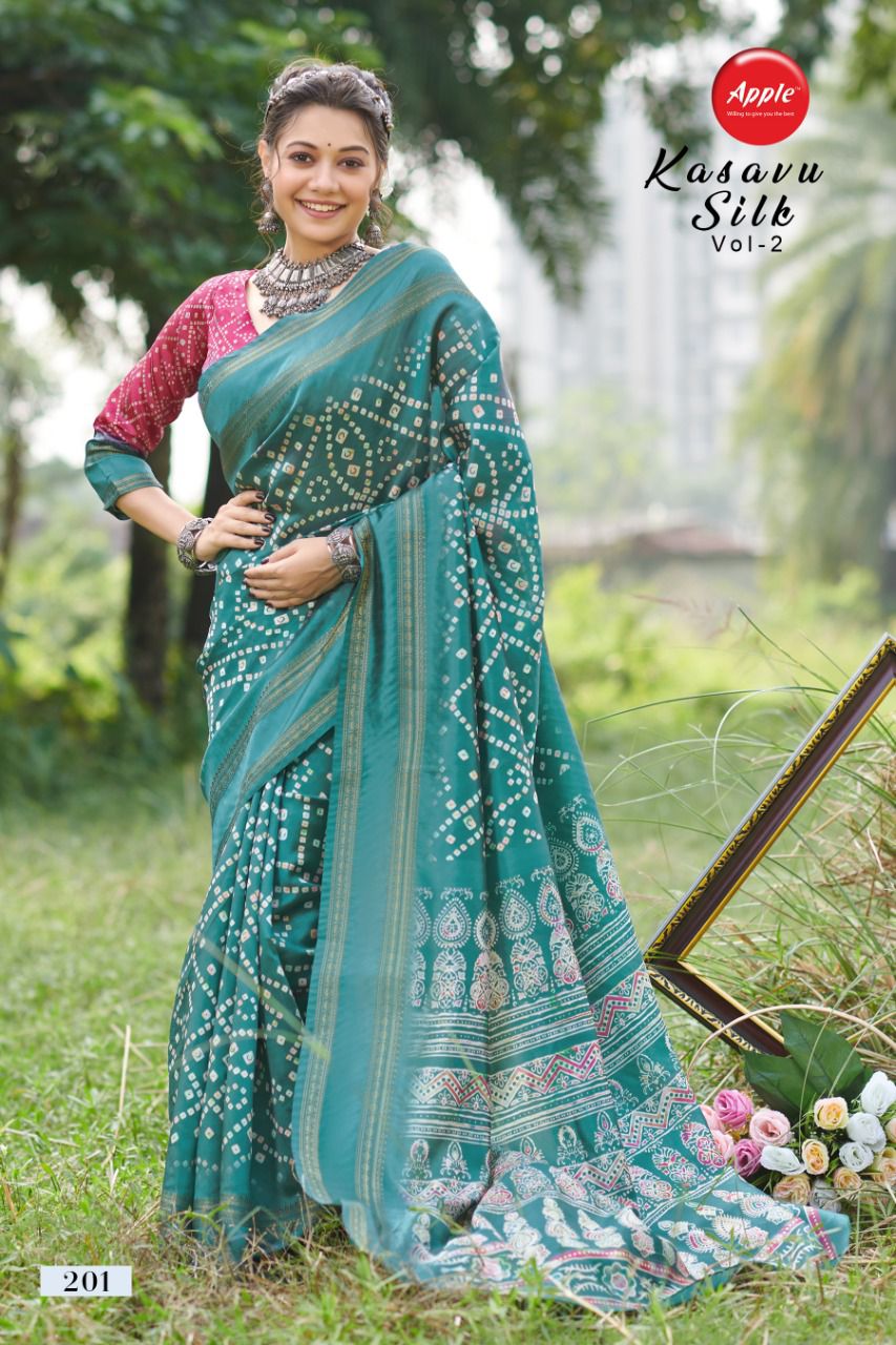 apple kasavu silk vol 2 kasavu silk elegant print saree catalog