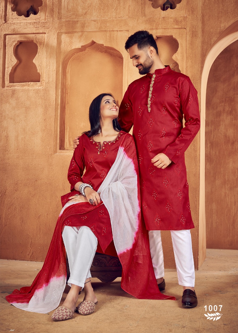 banwery fashion Royal Couple V 11 Heavy Jacquard Silk  attractive look kurti and kurta payjama catalog