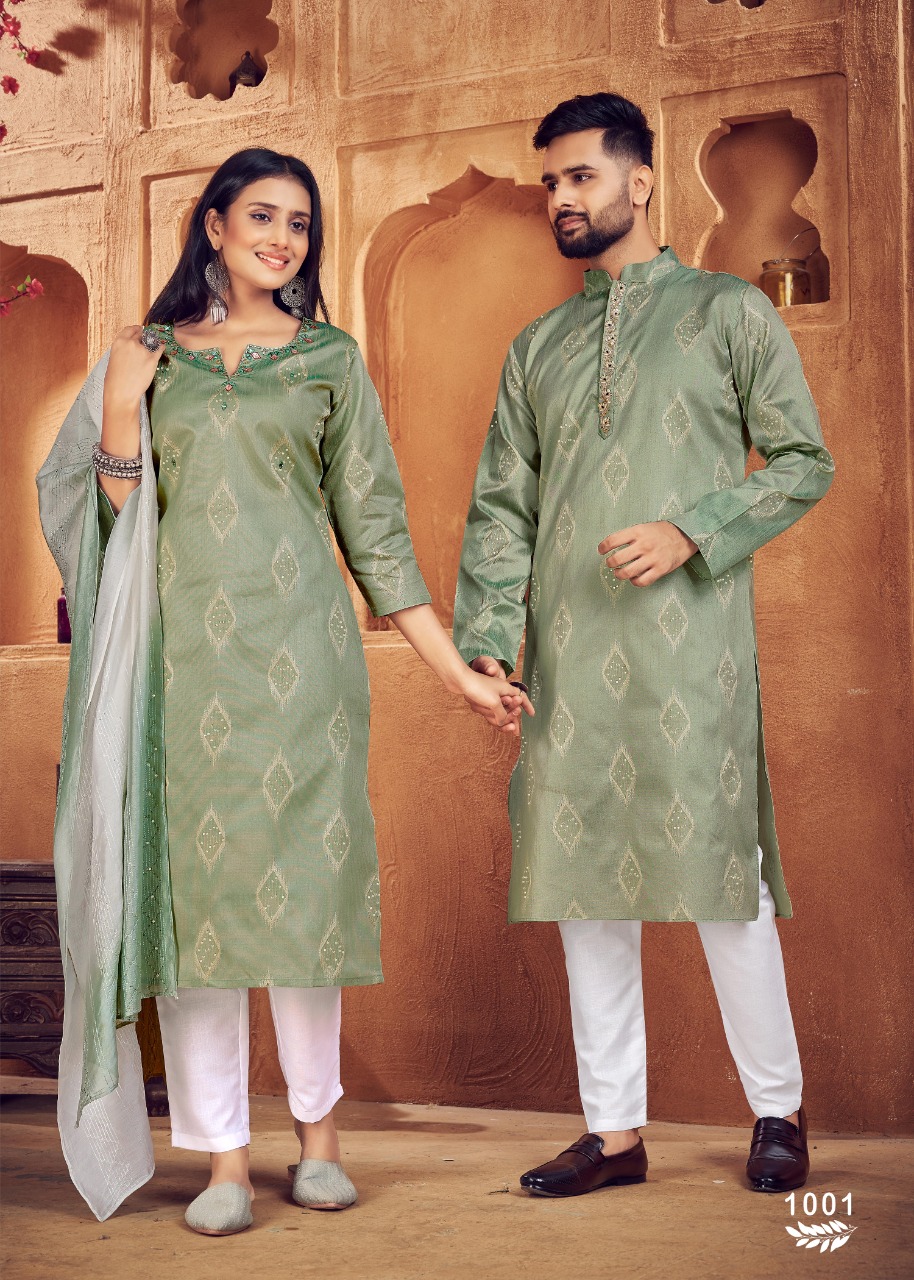 banwery fashion Royal Couple V 11 Heavy Jacquard Silk  attractive look kurti and kurta payjama catalog