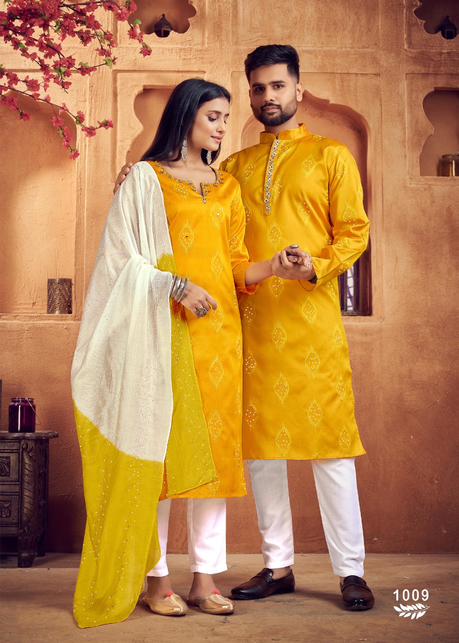 banwery fashion Royal Couple V 11 Heavy Jacquard Silk  attractive look kurti and kurta payjama catalog