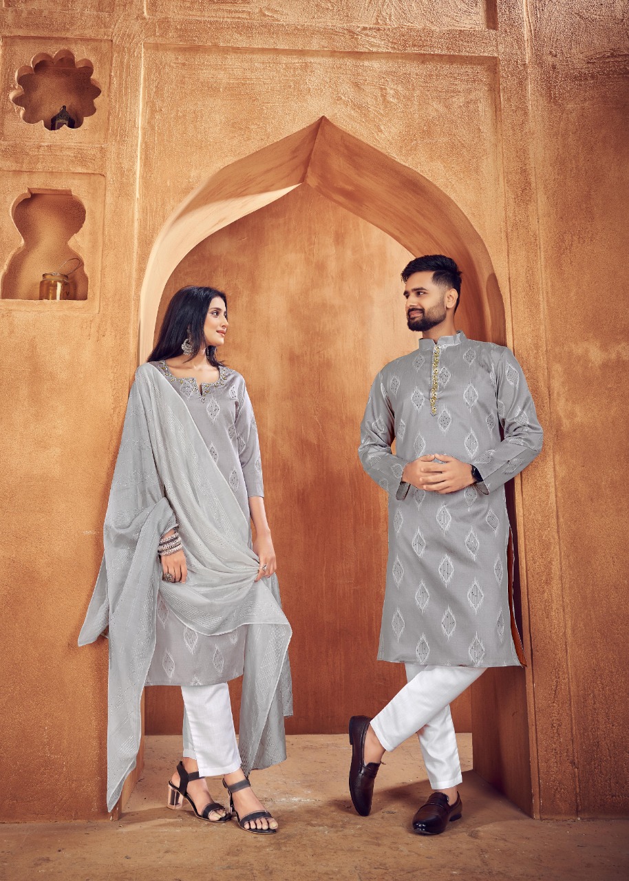 banwery fashion Royal Couple V 11 Heavy Jacquard Silk  attractive look kurti and kurta payjama catalog