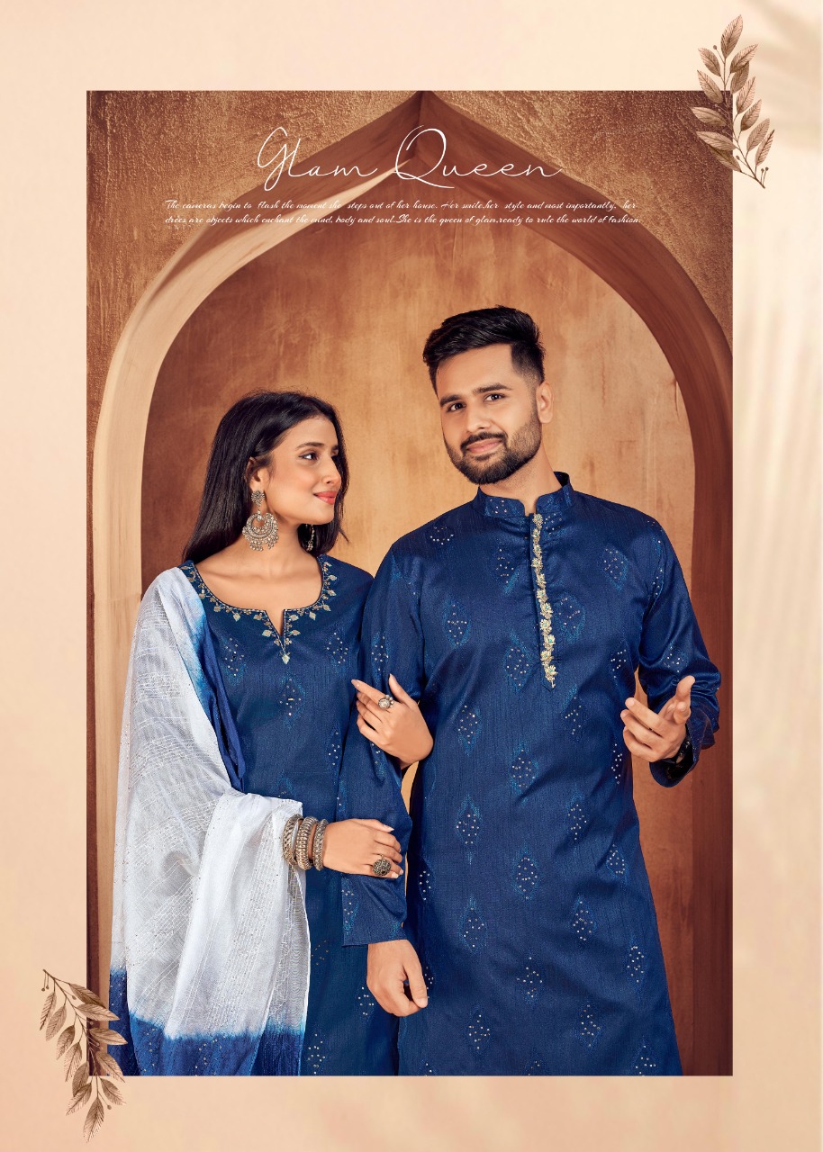 banwery fashion Royal Couple V 11 Heavy Jacquard Silk  attractive look kurti and kurta payjama catalog