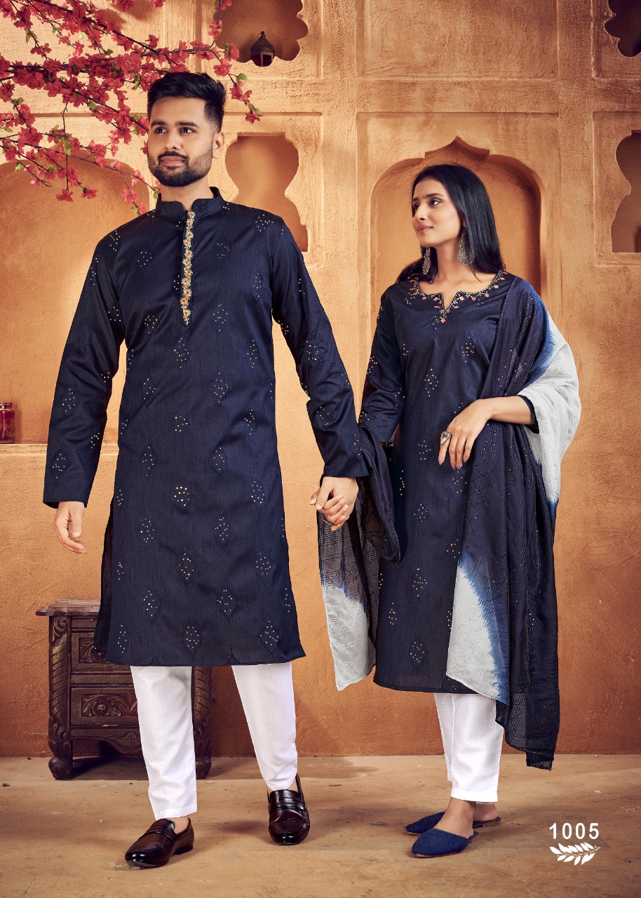 banwery fashion Royal Couple V 11 Heavy Jacquard Silk  attractive look kurti and kurta payjama catalog