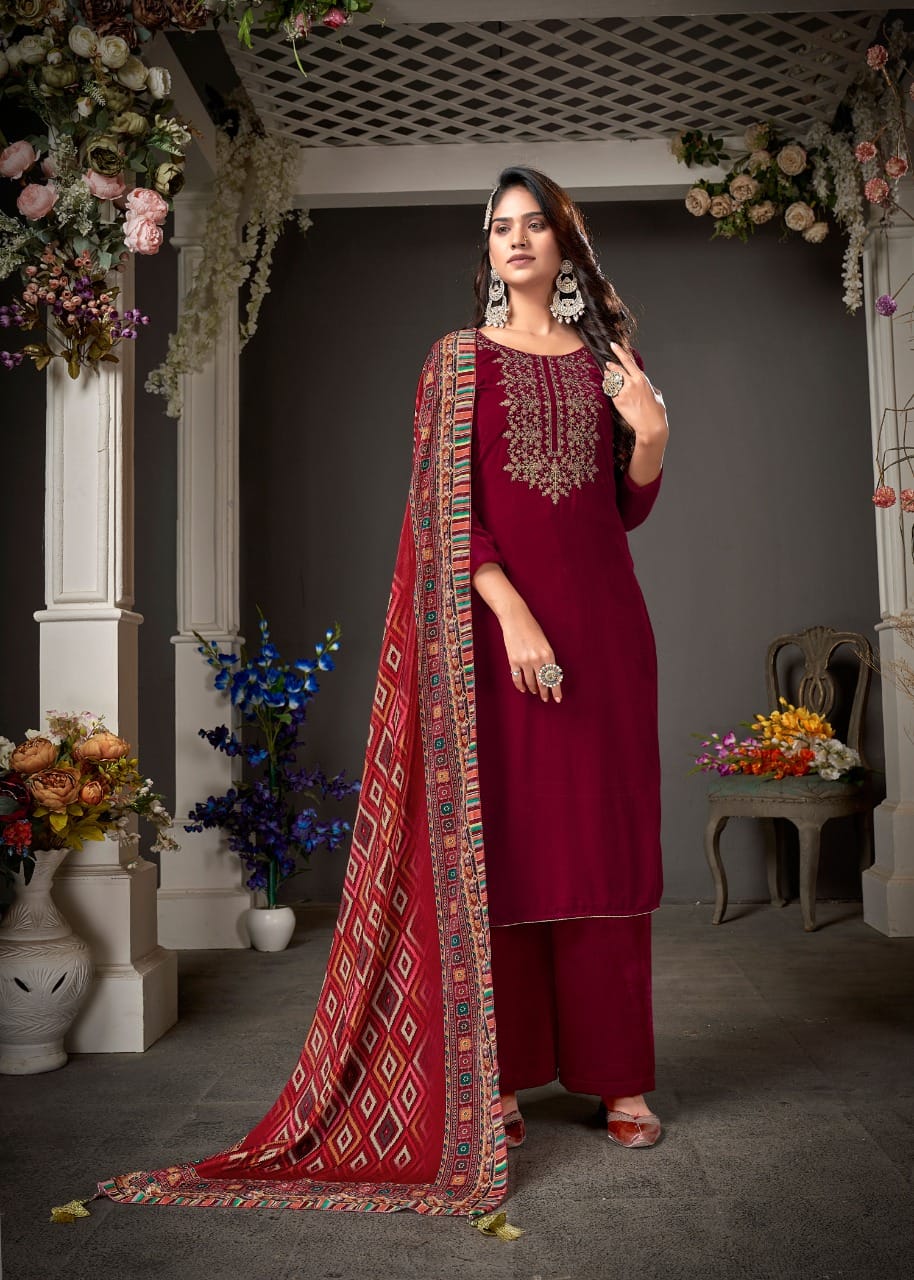 bipson amiraa  d no 1001 to 1004 velvet festive look salwar suit catalog