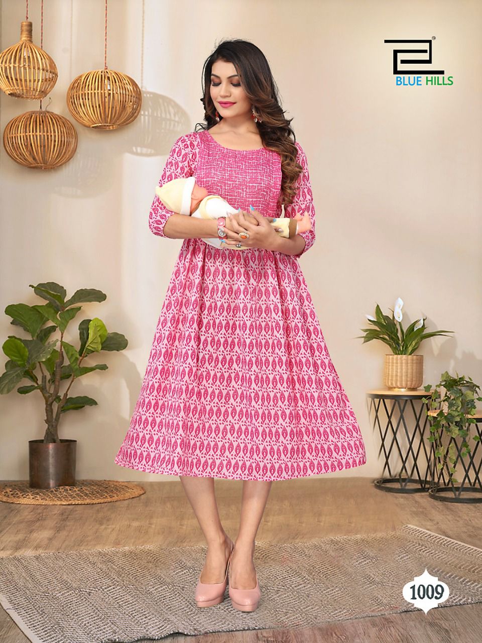 blue hills happiness Capsule mill print exclusive look kurti catalog