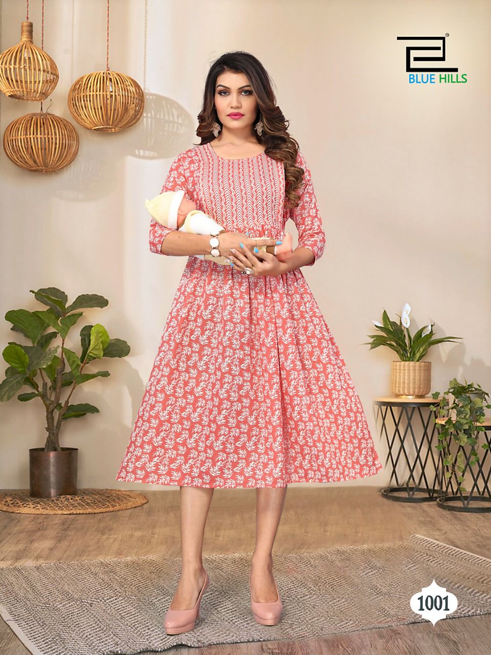 blue hills happiness Capsule mill print exclusive look kurti catalog