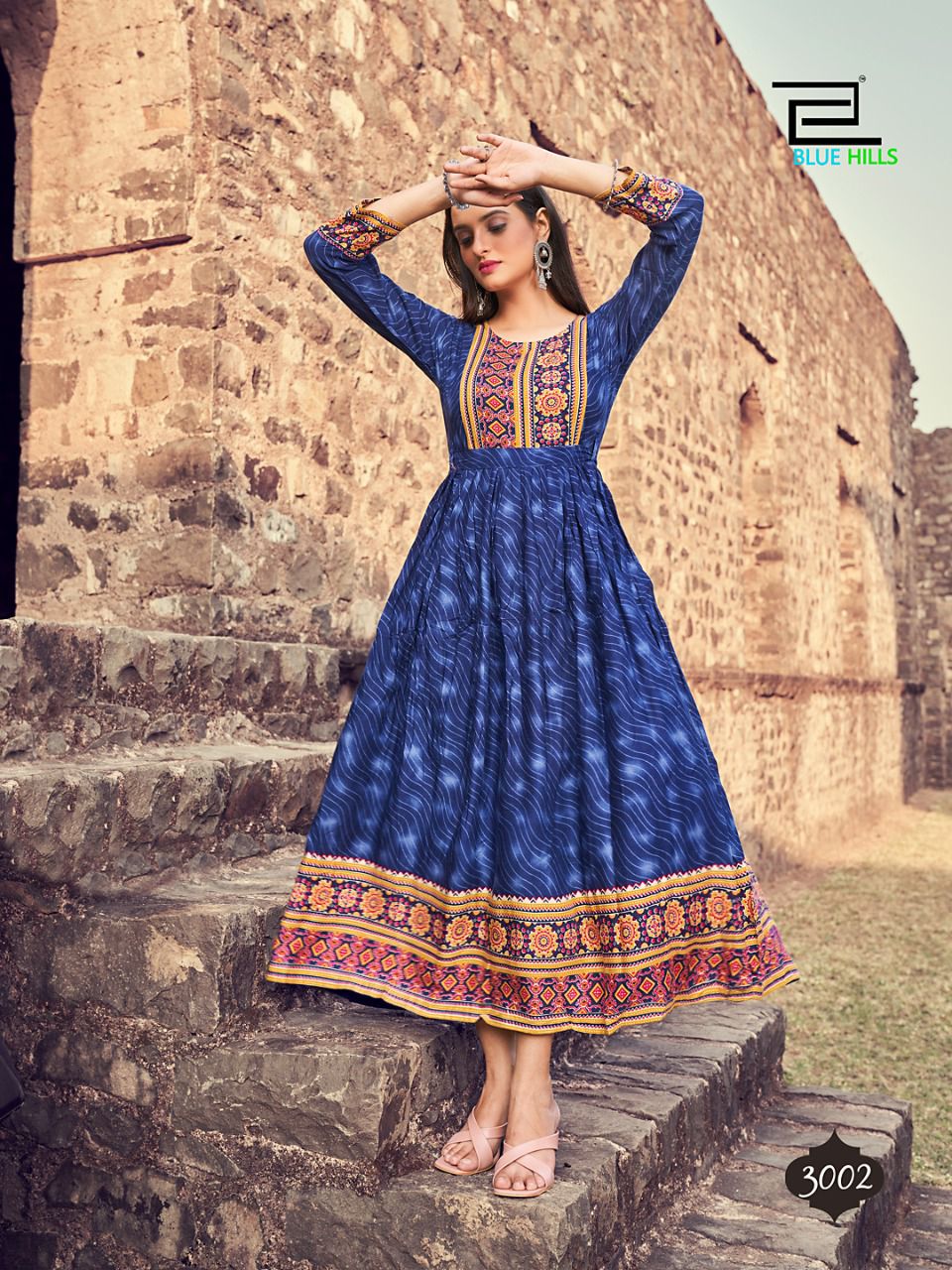 blue hills monalisa vol 3 rayon exclusive look kurti catalog