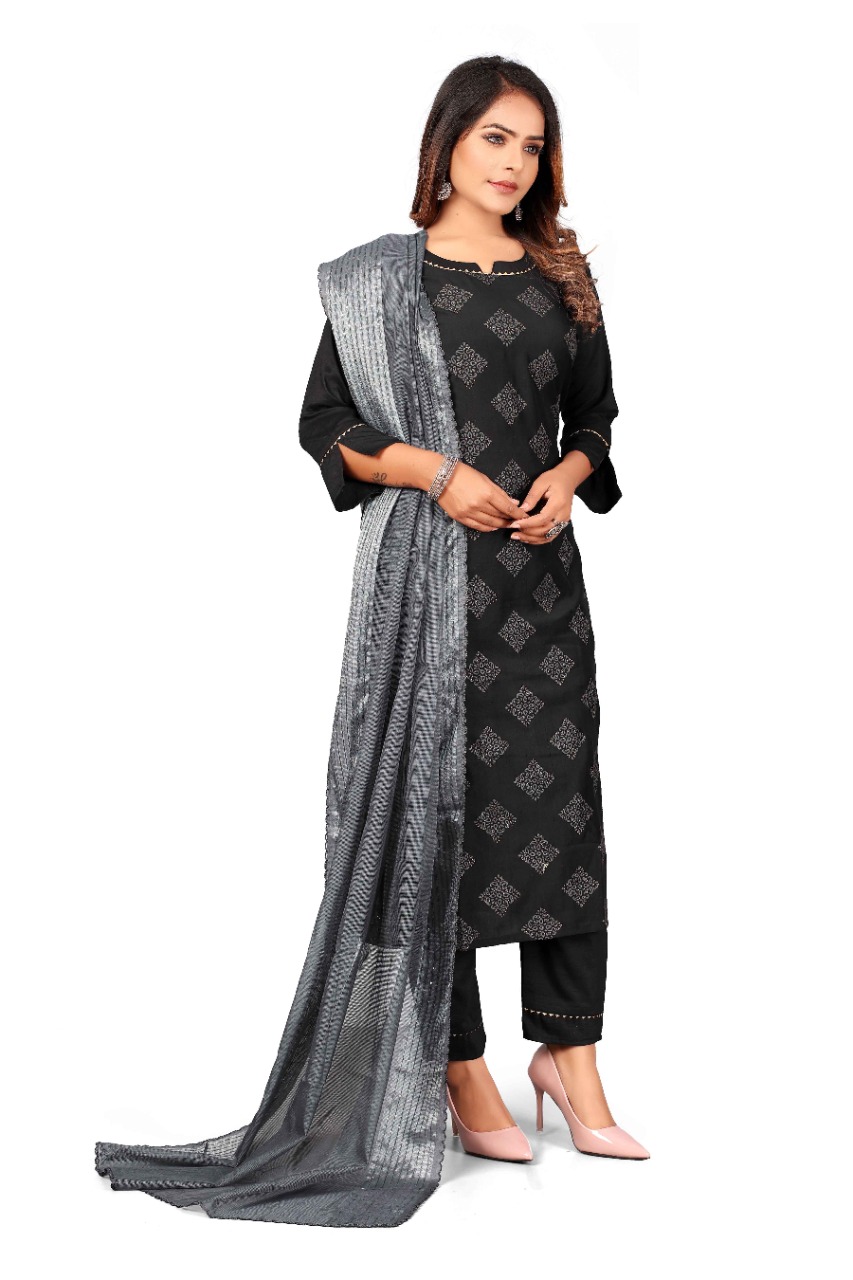 chanel 9  pick n choose chinon attractive look kurti bottom with dupatta  catalog