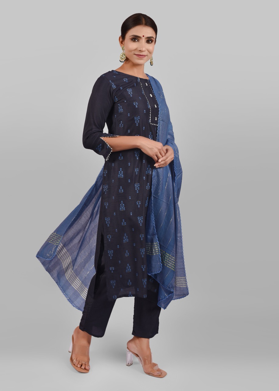 chanel 9  pick n choose chinon attractive look kurti bottom with dupatta  catalog