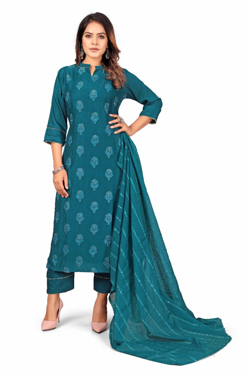 chanel 9  pick n choose chinon attractive look kurti bottom with dupatta  catalog