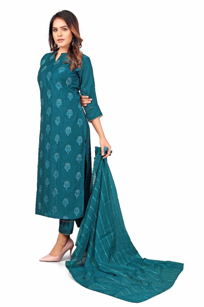 chanel 9  pick n choose chinon attractive look kurti bottom with dupatta  catalog