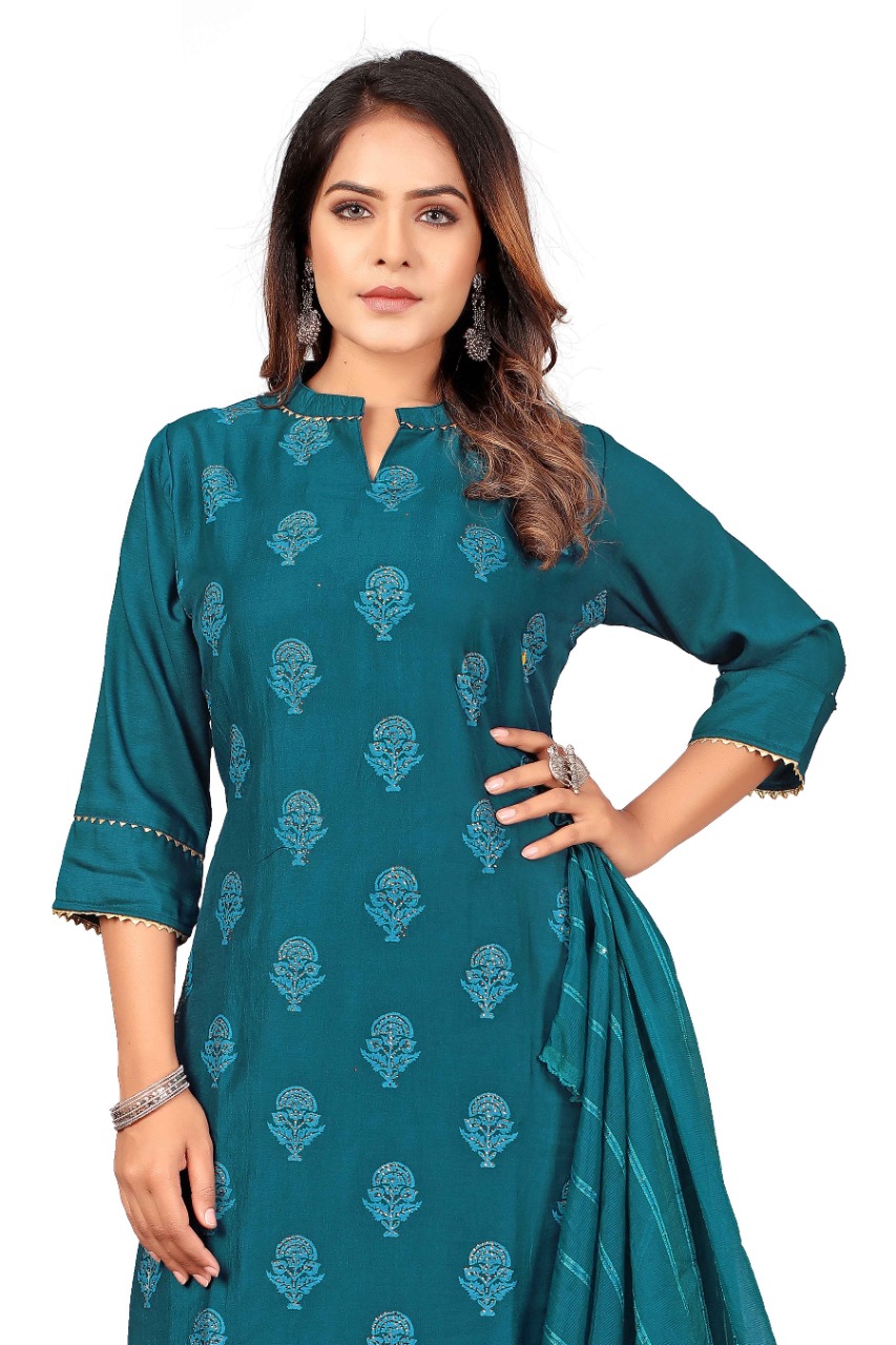 chanel 9  pick n choose chinon attractive look kurti bottom with dupatta  catalog