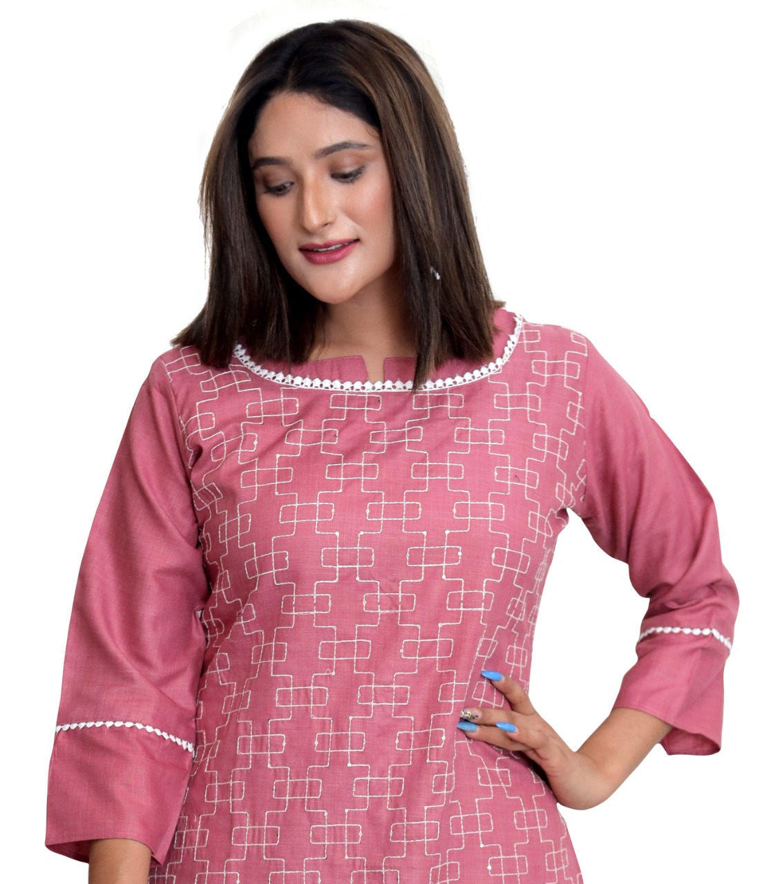 chanel 9 d no 1029 pick n choose cotton attractive look kurti bottom size set