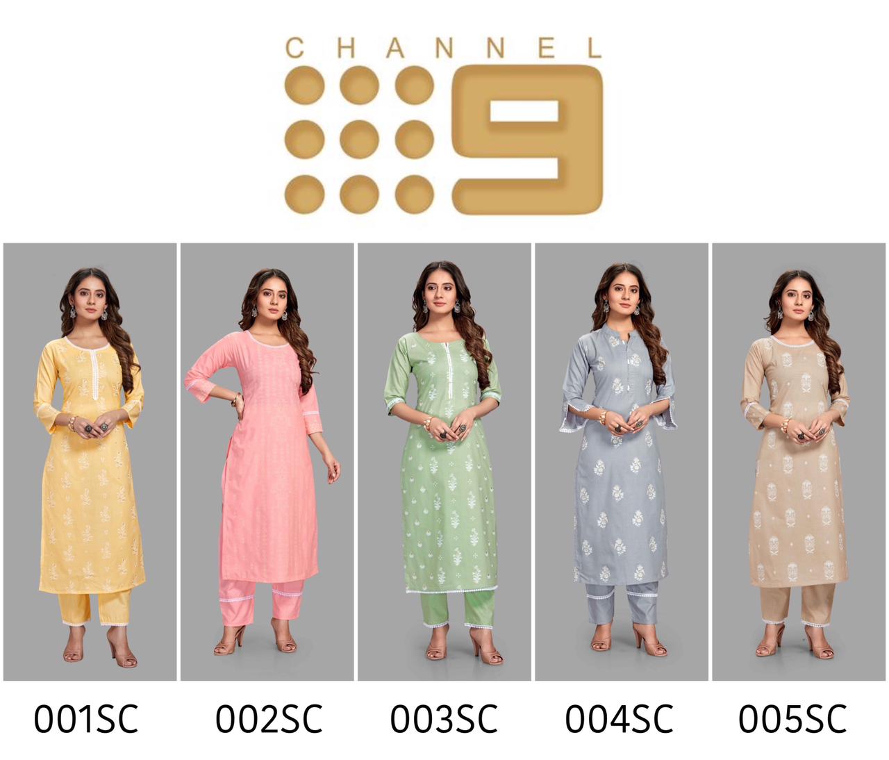 chanel 9 sku 001 to 005 pick n choose cotton attractive look kurti bottom size set