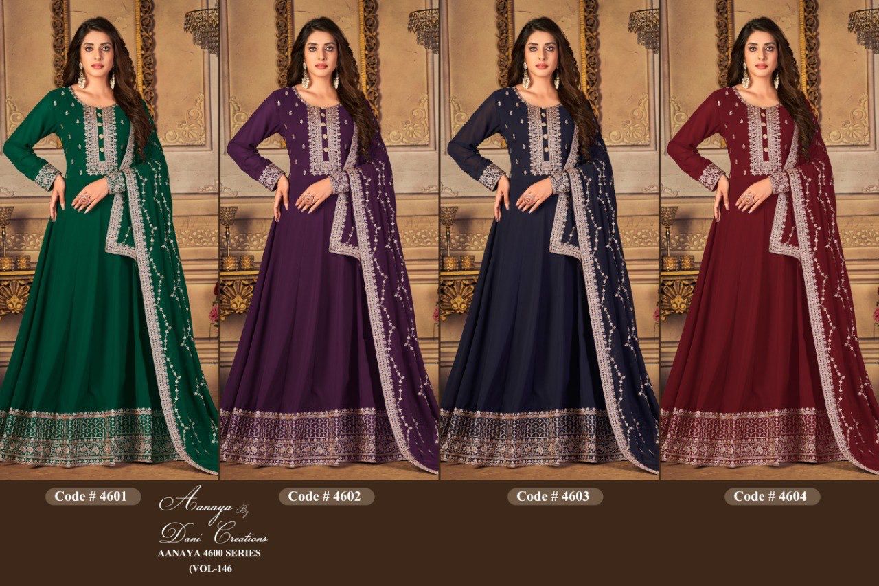 dani aanaya 4600 serice vol 146 georgette regal look salwar suit single