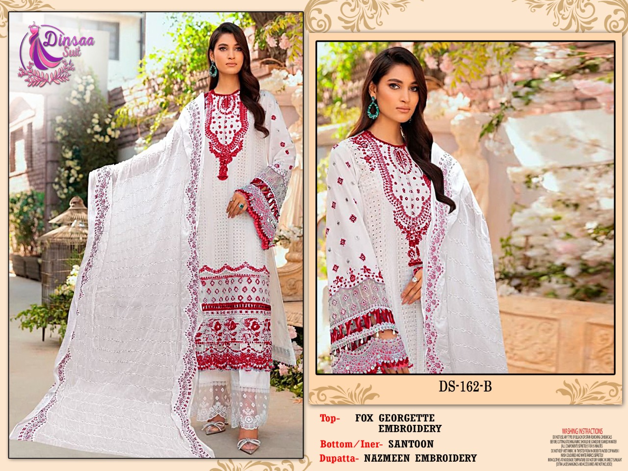 dinsaa suit Dinsaa 162 B Salwar Kameez Georgette Singles