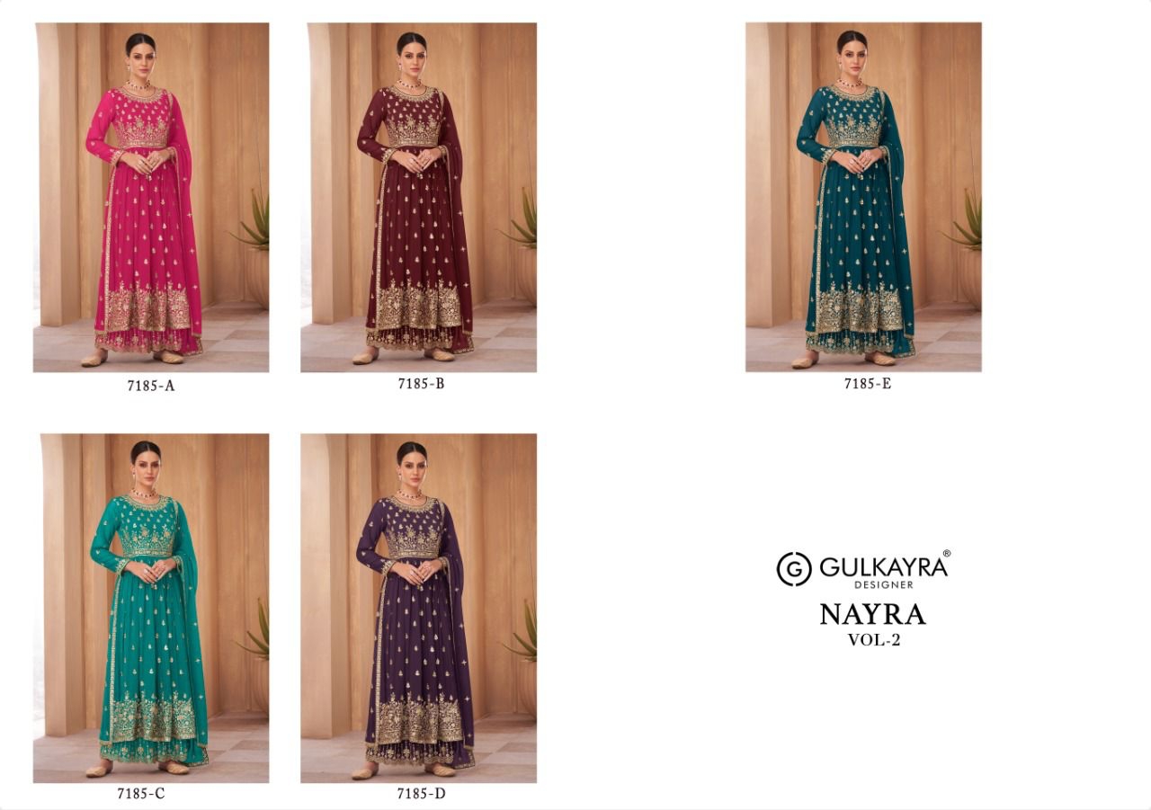 gulkayra designer nayra vol 2  georgette gorgous look salwar suit catalog