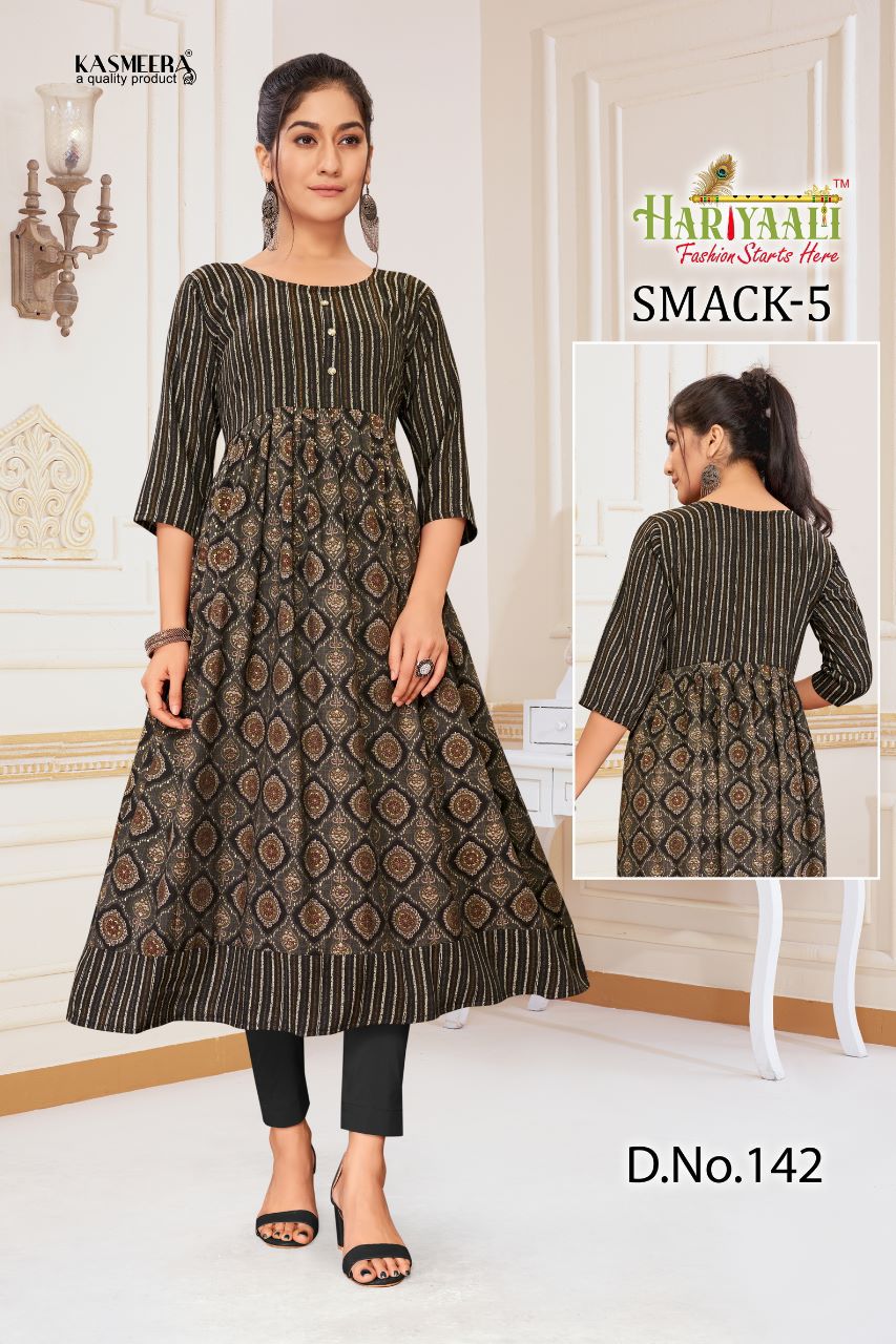 hariyaali smackk 5 capsule foil attrrctive look kurti catalog