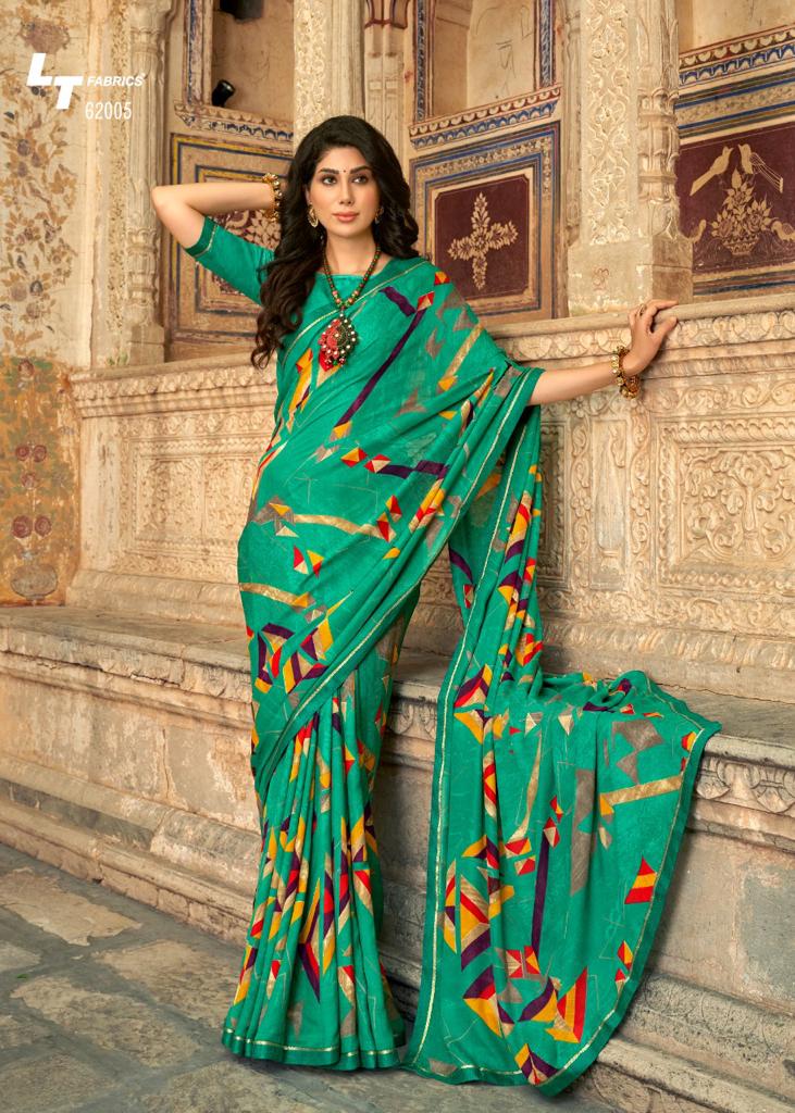 l t fashion zuri micro exclusive print saree catalog