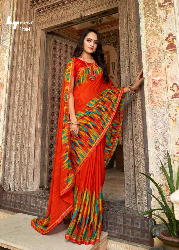 l t fashion zuri micro exclusive print saree catalog