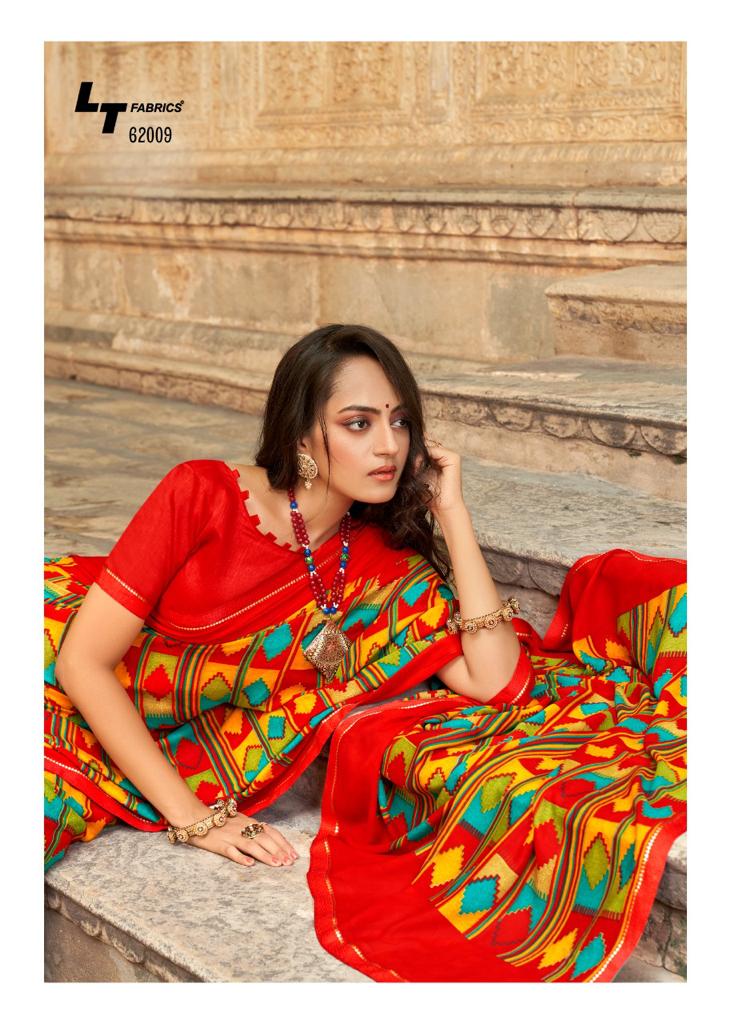 l t fashion zuri micro exclusive print saree catalog