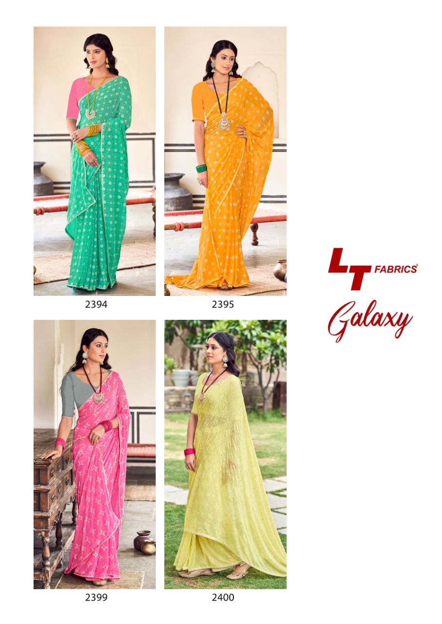 lt fashion galaxy weightless decent look saree catalog