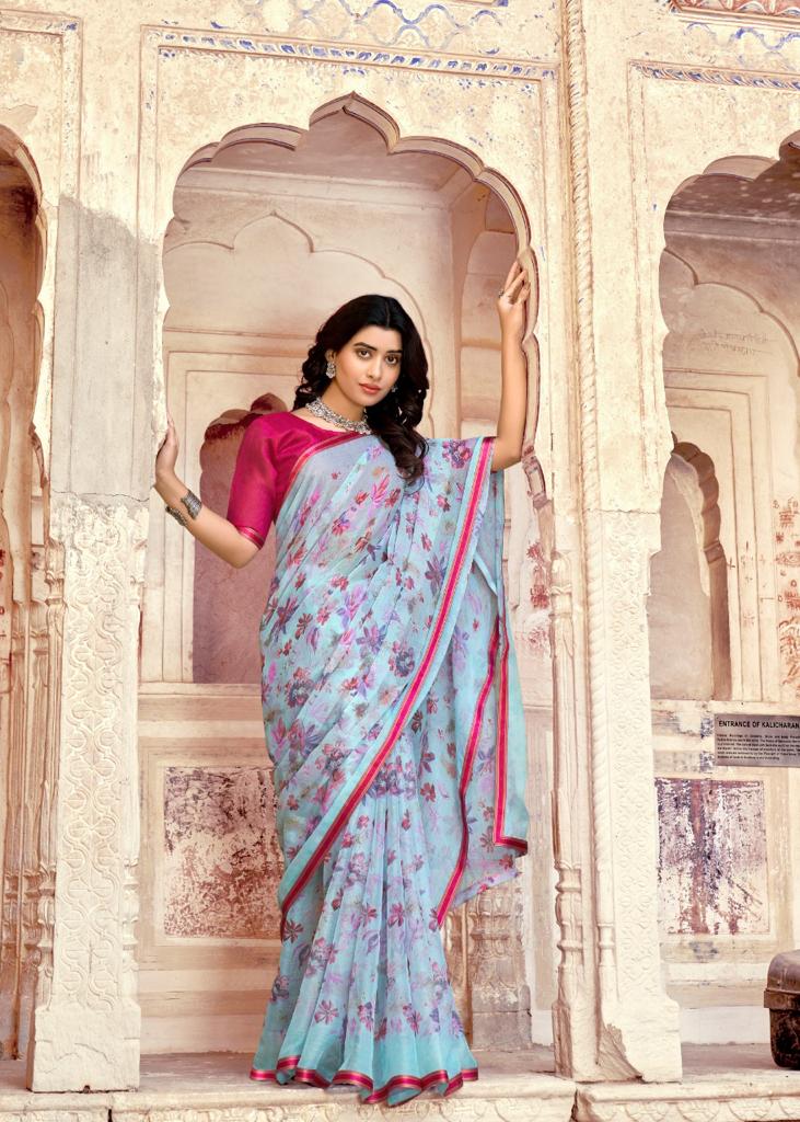 lt fashion innayat chiffon exclusive print saree catalog