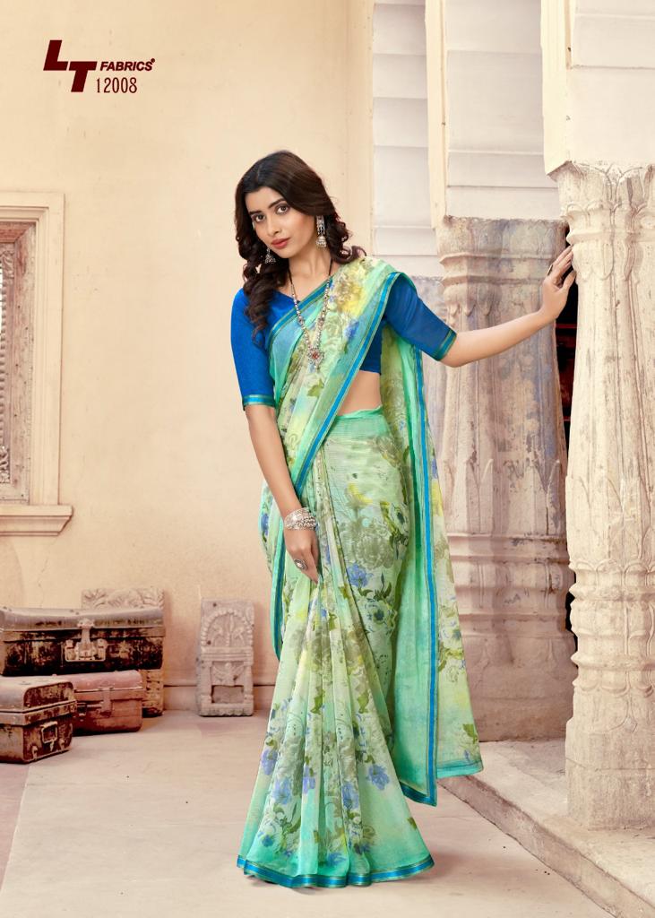 lt fashion innayat chiffon exclusive print saree catalog