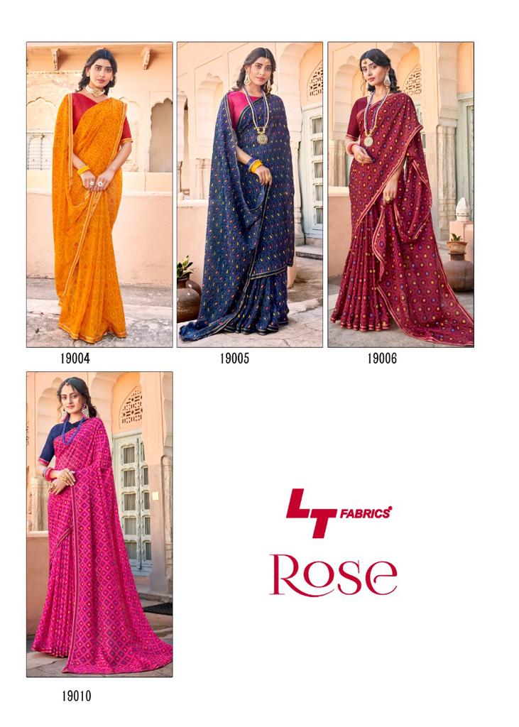 lt fashion rose micro decent look saree catalog