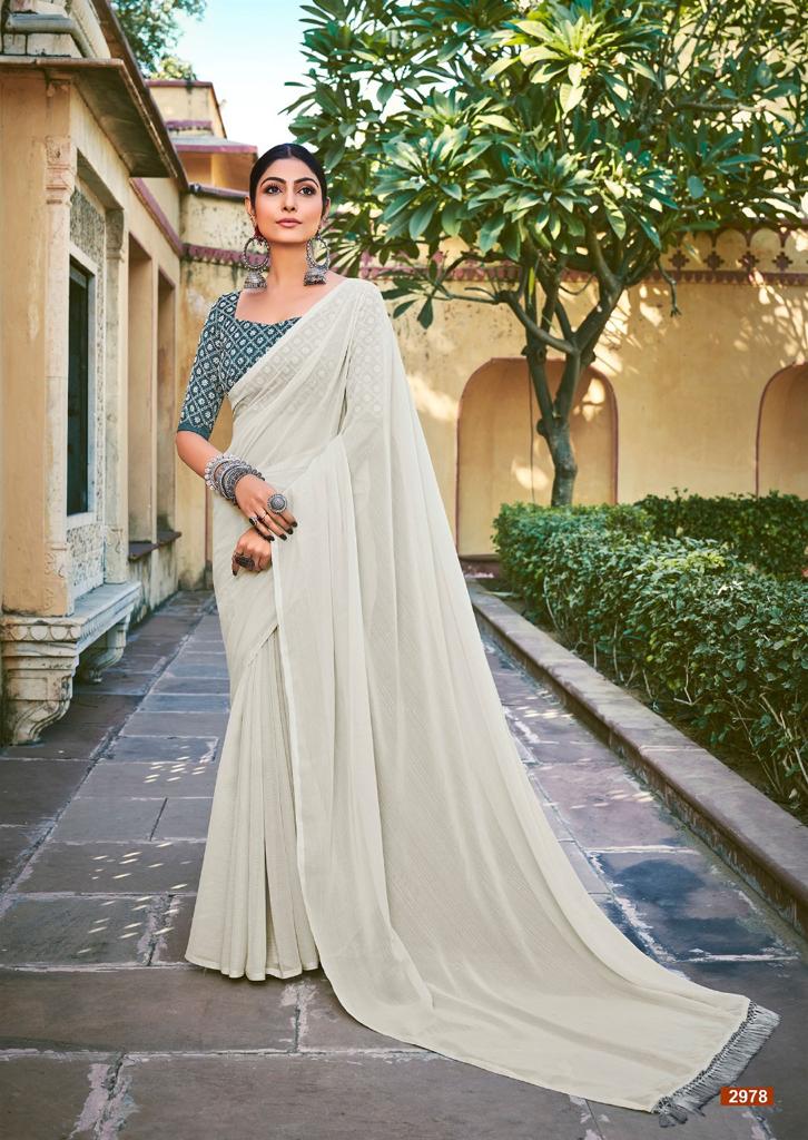 lt fashion sitara white cat decent embroidery look saree catalog