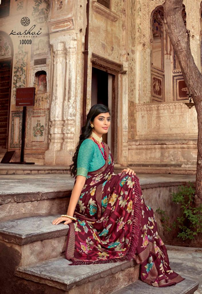 lt kashvi creation aurika silk exclusive print saree catalog