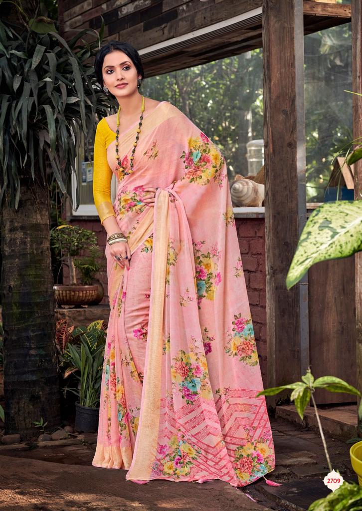 lt kashvi creation saheli chiffon attractive look saree catalog