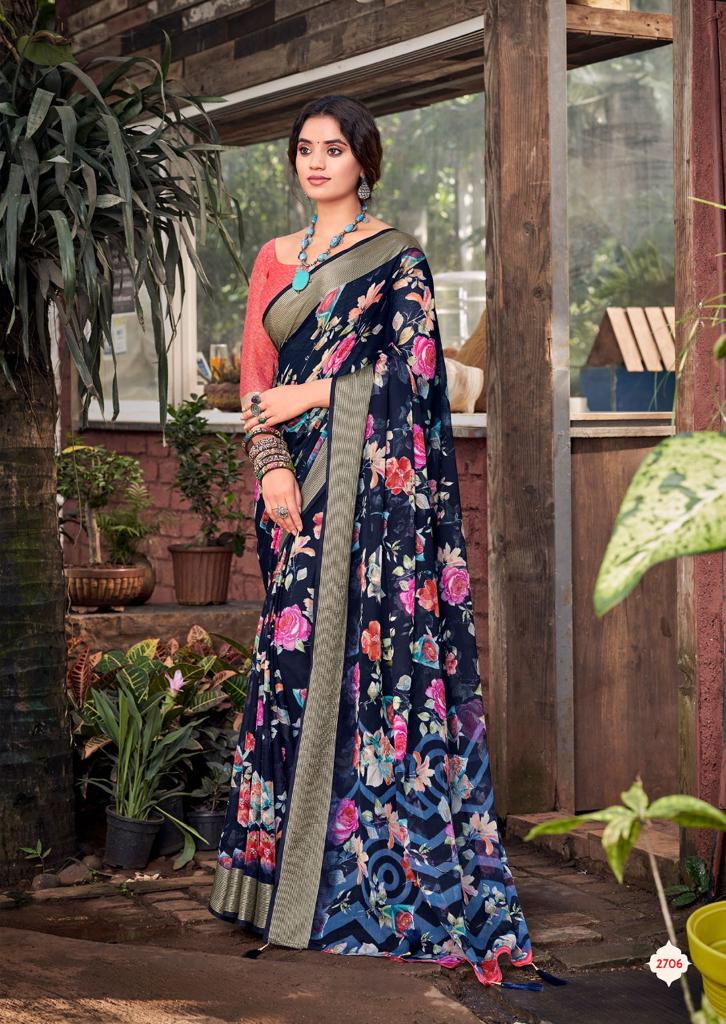 lt kashvi creation saheli chiffon attractive look saree catalog