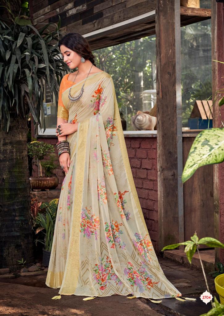 lt kashvi creation saheli chiffon attractive look saree catalog